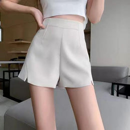 Solid Mid-Rise Hot Pants