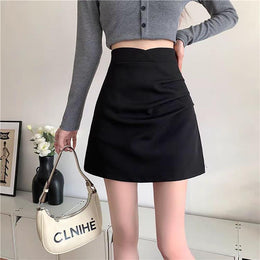 Solid Straight Skirt