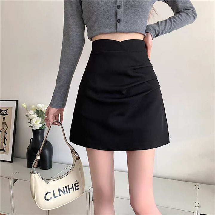 Solid Straight Skirt