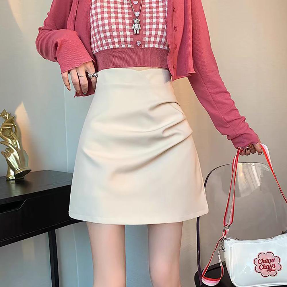Solid Straight Skirt