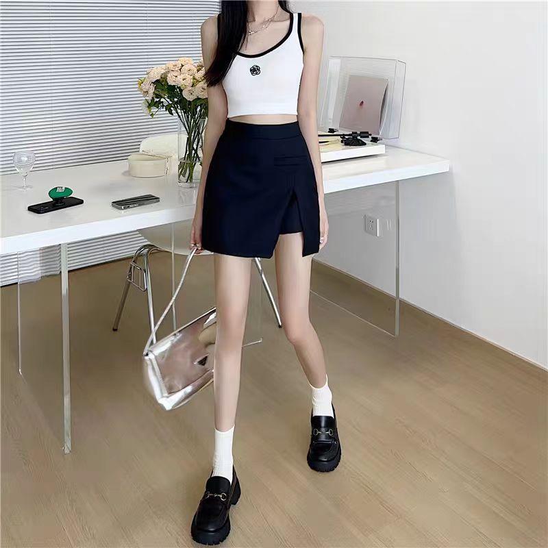 Solid Skorts Skirt