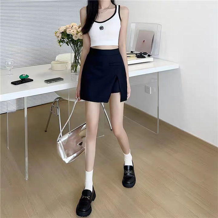 Solid Skorts Skirt