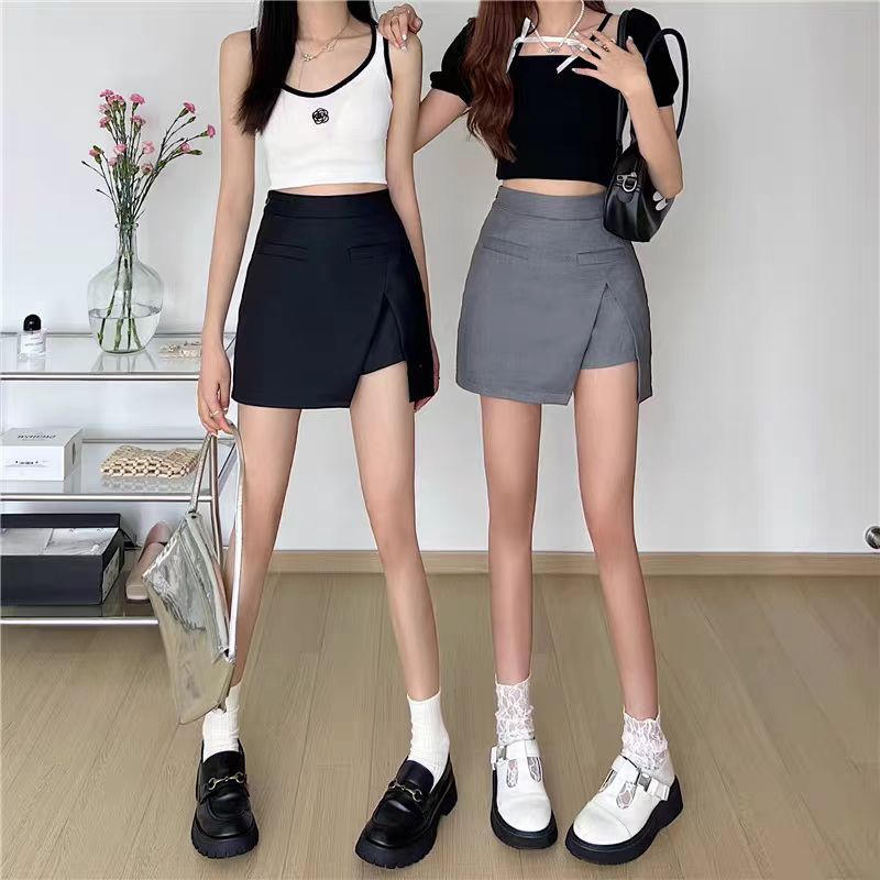 Solid Skorts Skirt