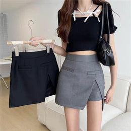 Solid Skorts Skirt