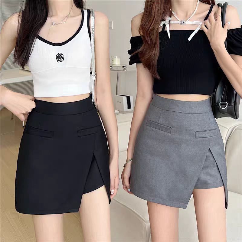 Solid Skorts Skirt