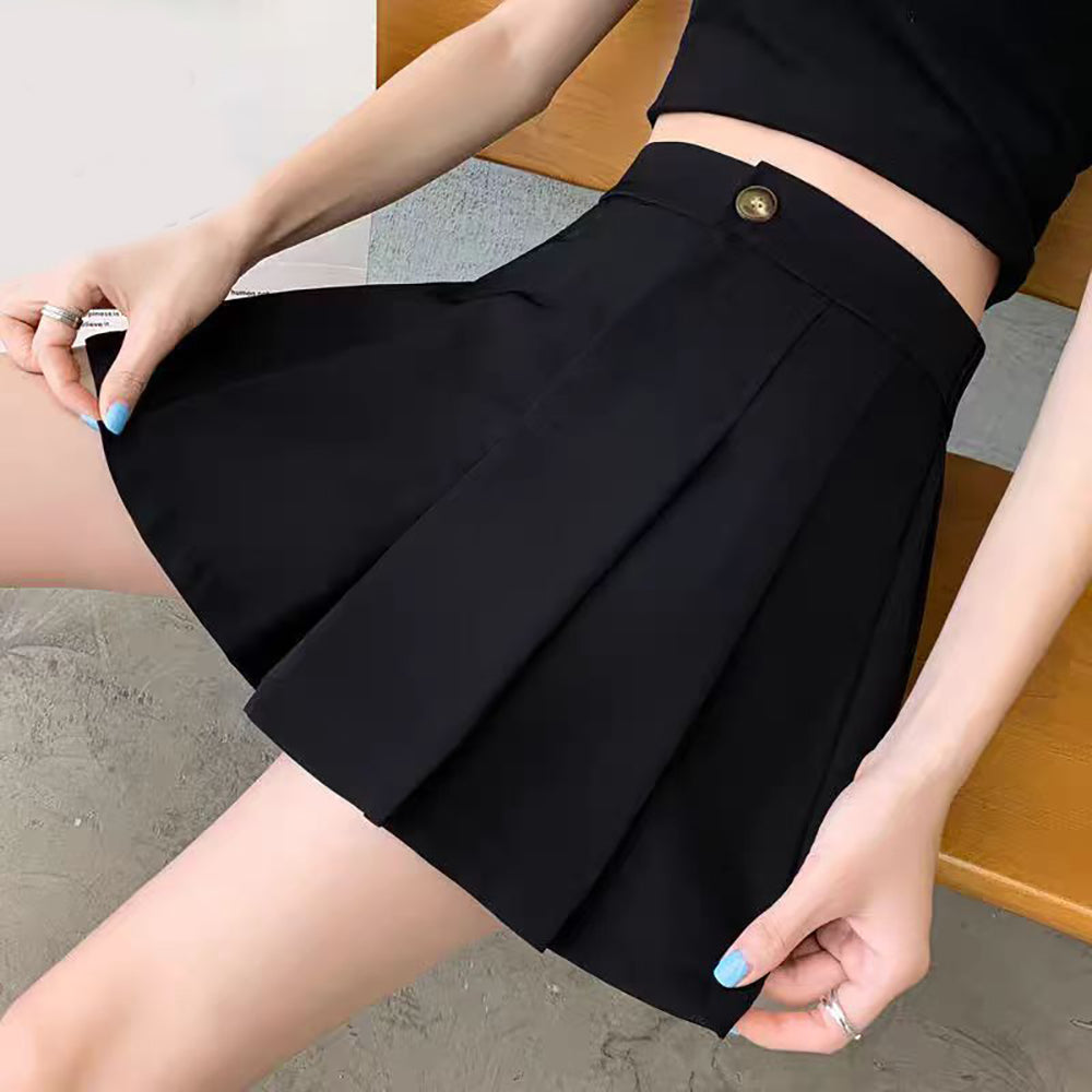 Solid High-Rise Regular Shorts