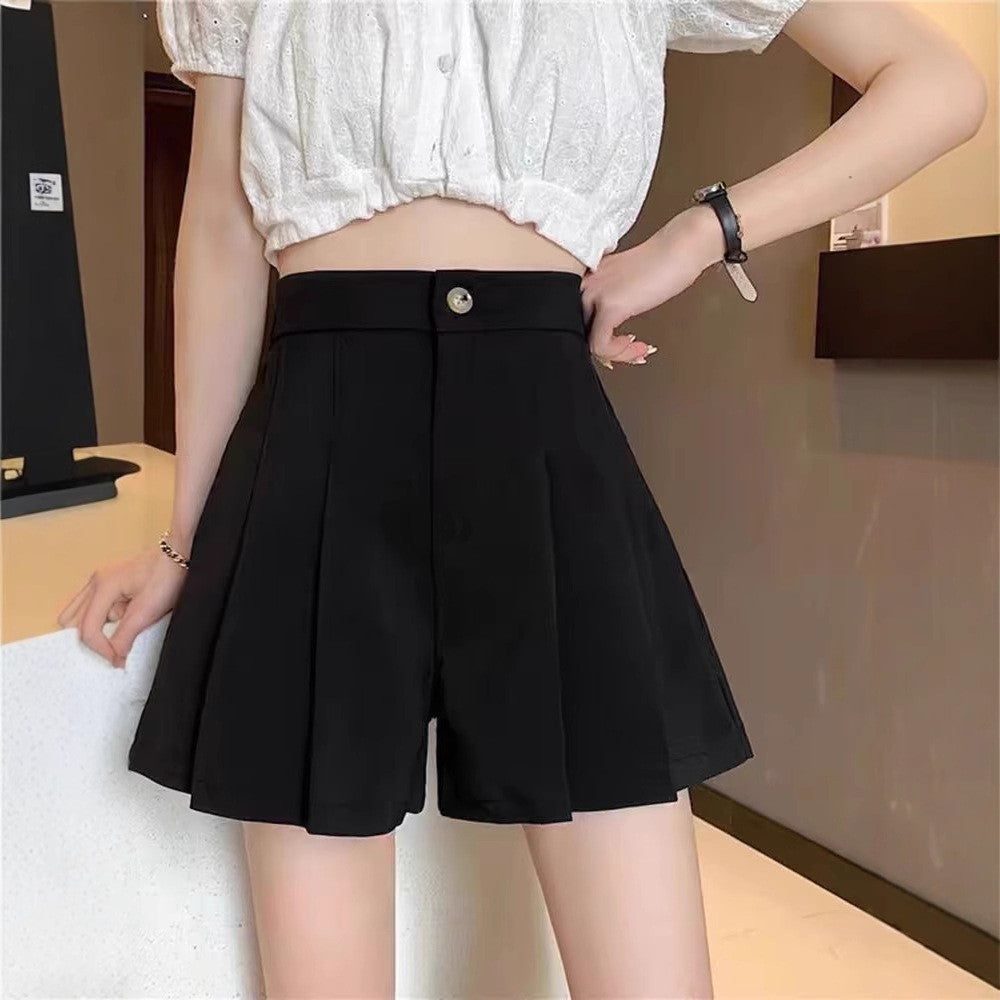 Solid High-Rise Regular Shorts