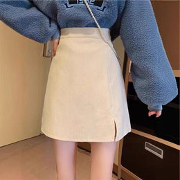 Solid Straight Skirt