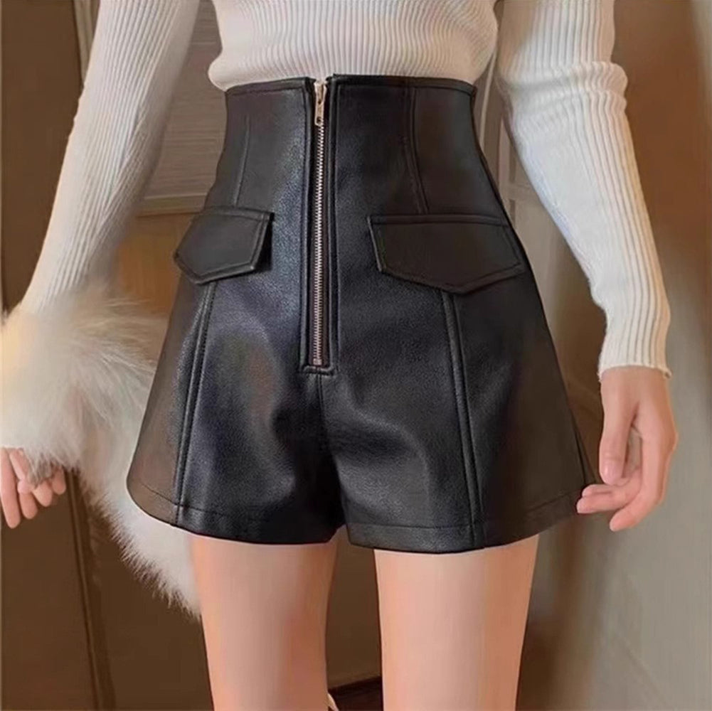 Solid Mid-Rise Hot Pants