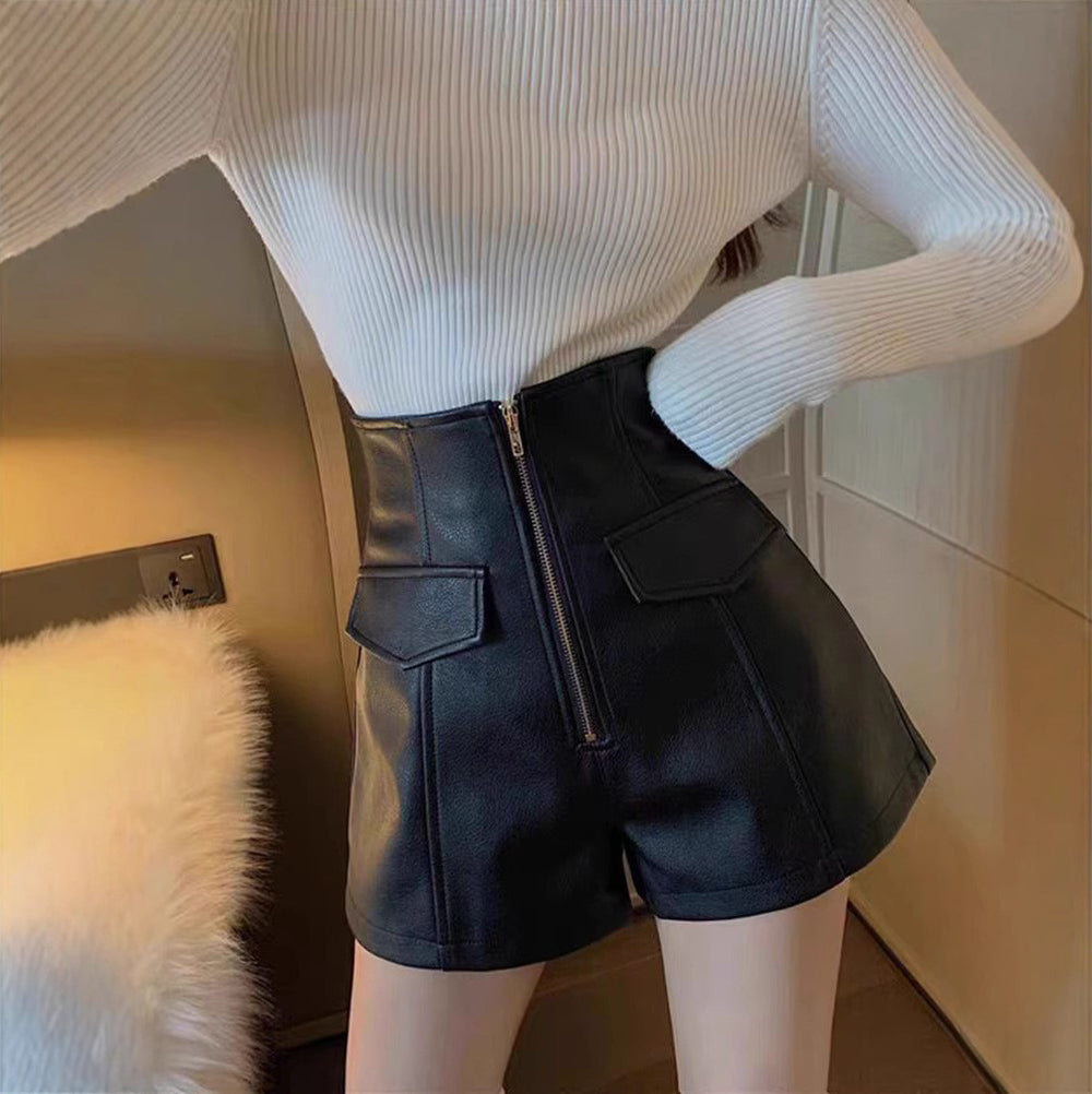 Solid Mid-Rise Hot Pants