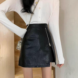 Solid Straight Skirt