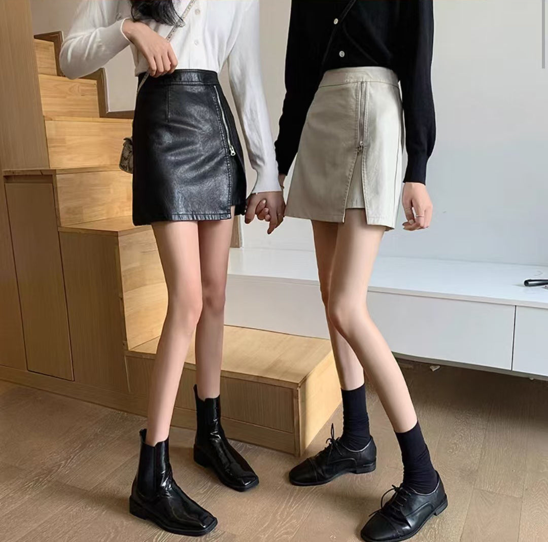 Solid Straight Skirt
