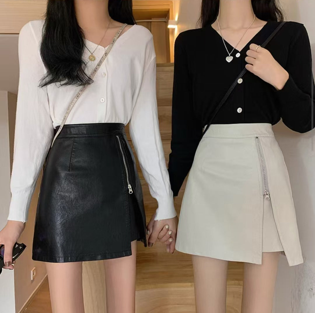 Solid Straight Skirt