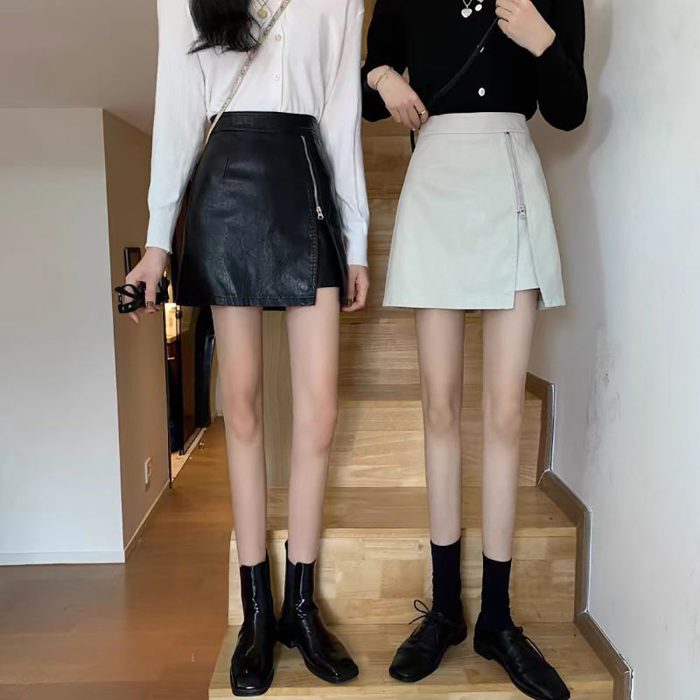 Solid Straight Skirt
