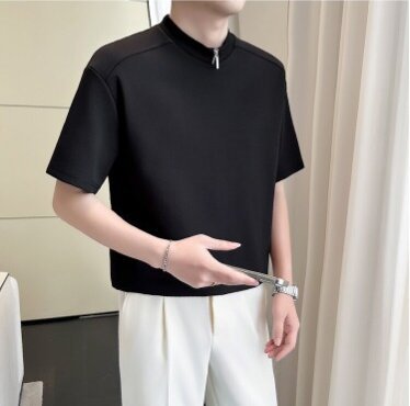 Halter Neck Raw Edge T-shirt