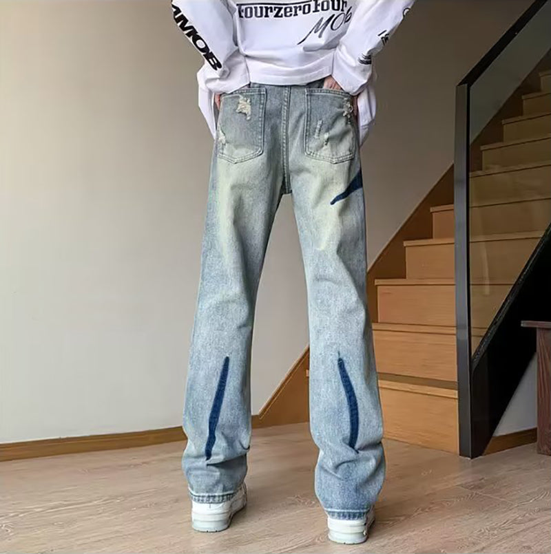 Men Mildly Distressed Light Fade Jeans