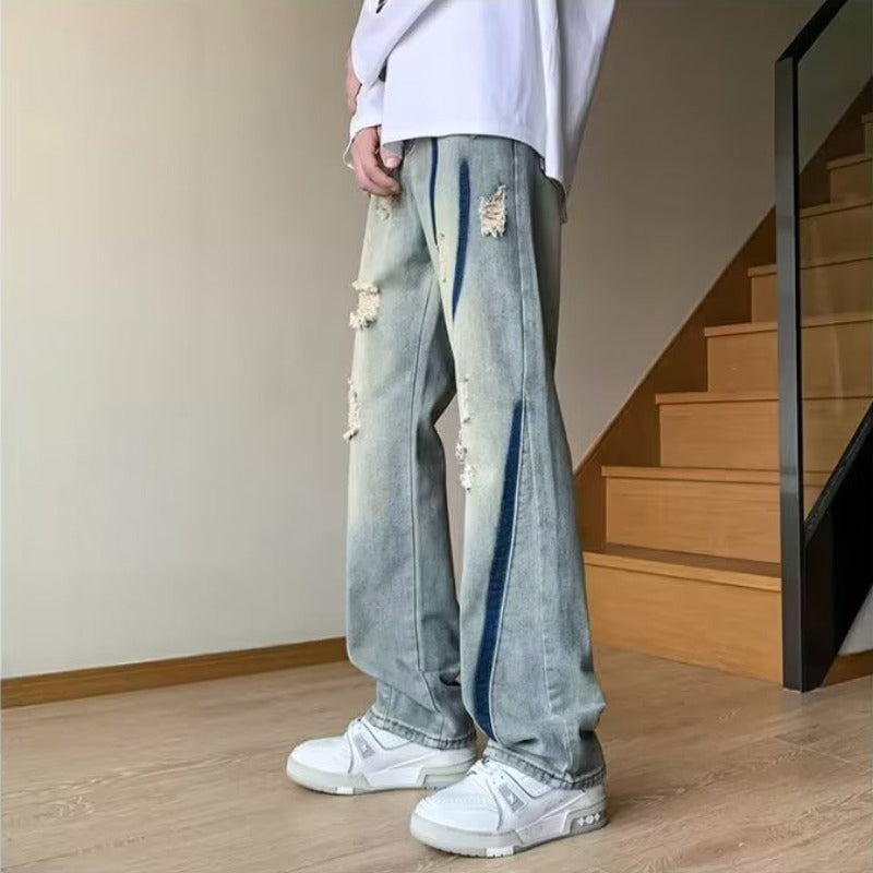 Men Mildly Distressed Light Fade Jeans