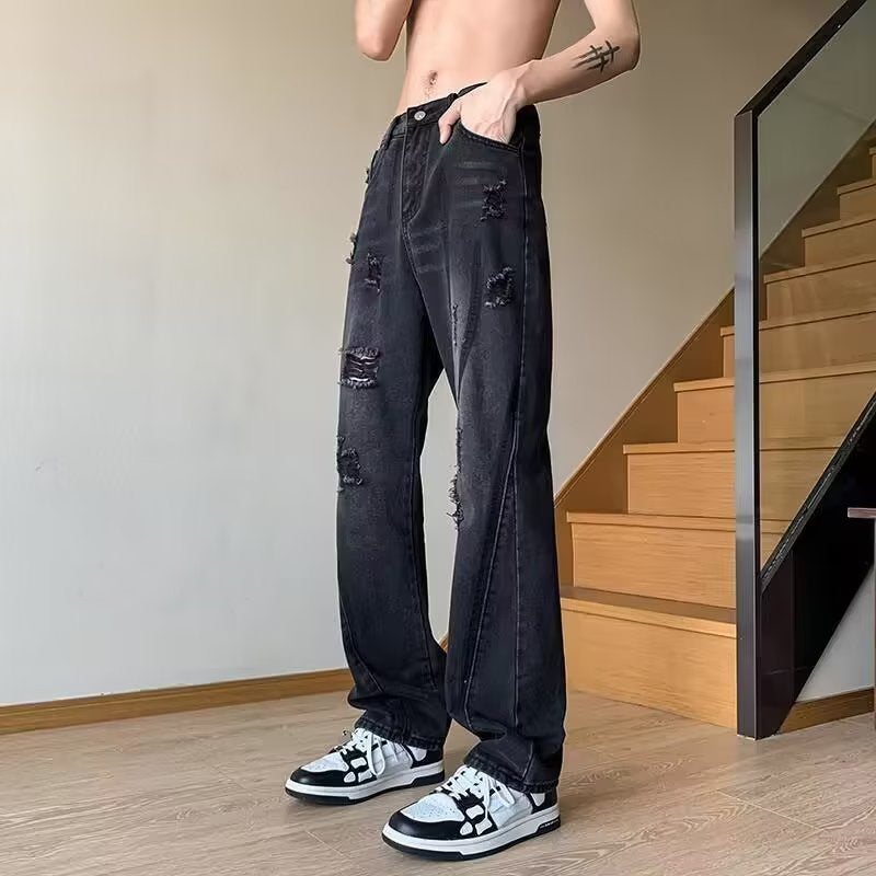 Men Mildly Distressed Light Fade Jeans