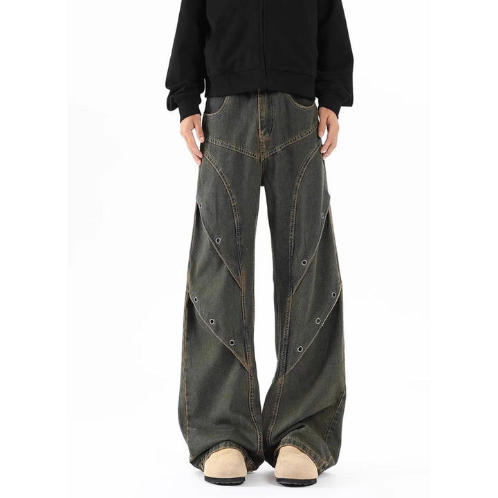 Men Light Fade Mid-Rise Wide Leg Jeans