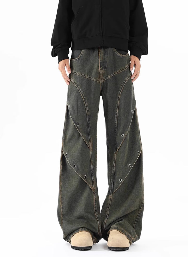 Men Light Fade Mid-Rise Wide Leg Jeans