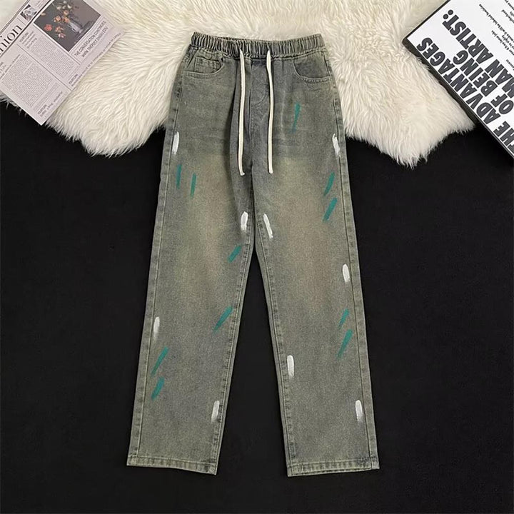 Men Light Fade Printed Stretchable Jeans