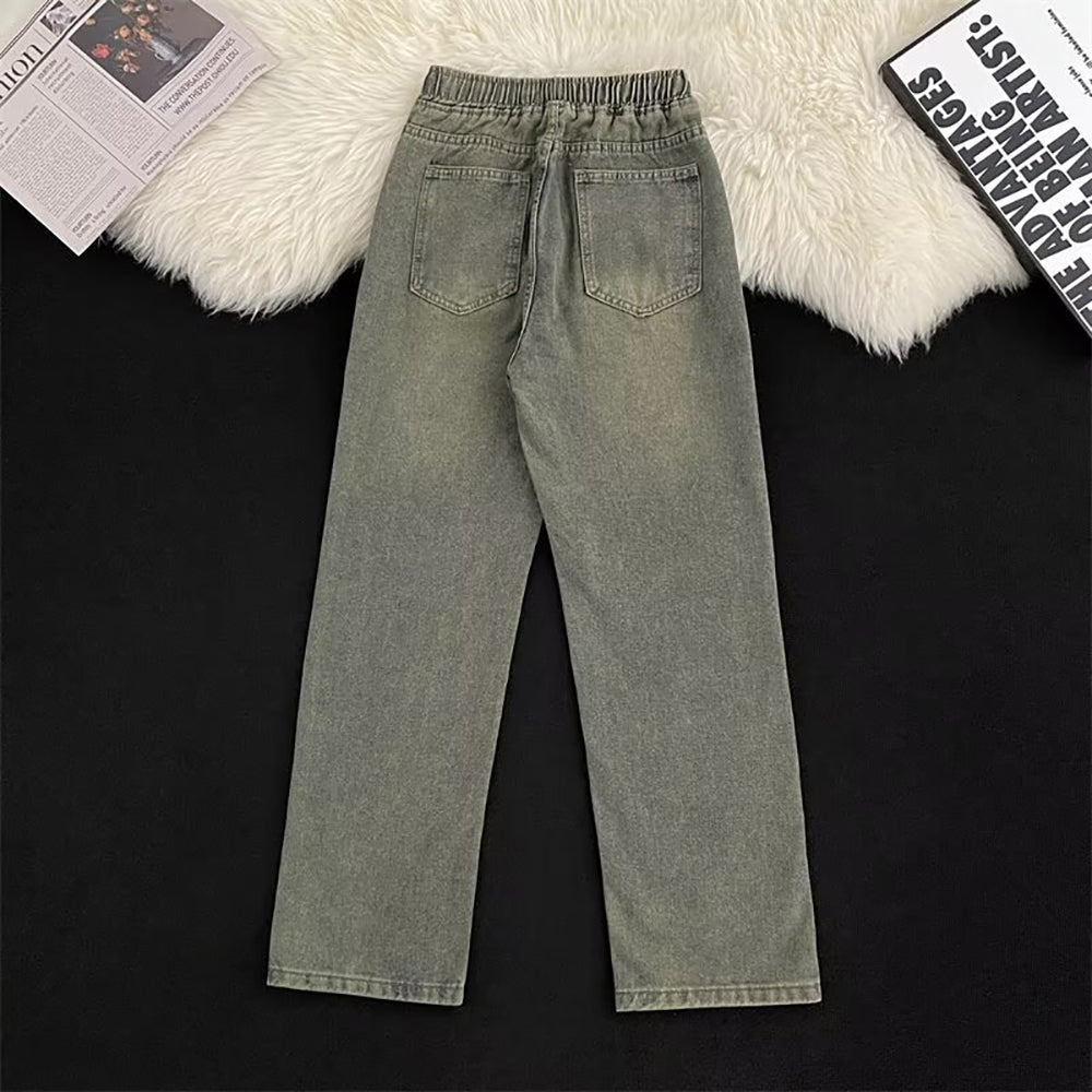 Men Light Fade Printed Stretchable Jeans