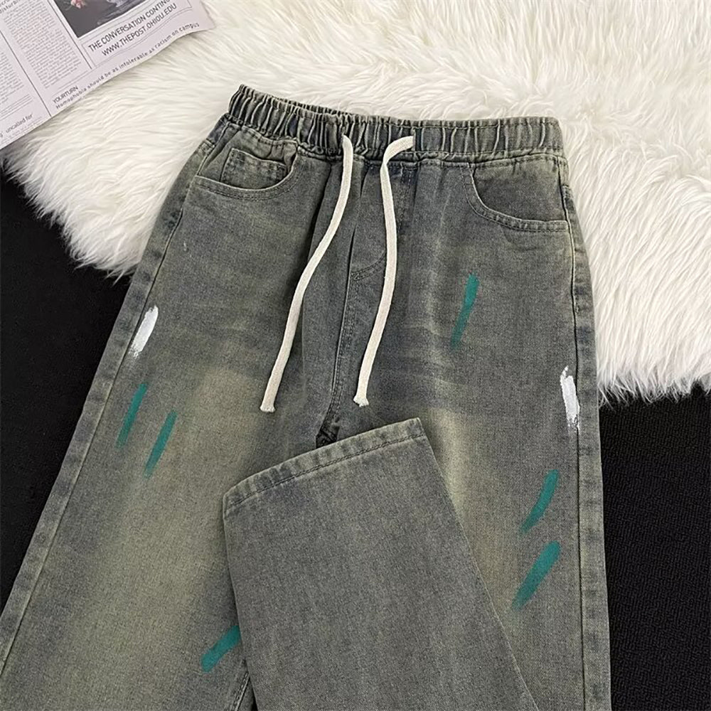 Men Light Fade Printed Stretchable Jeans