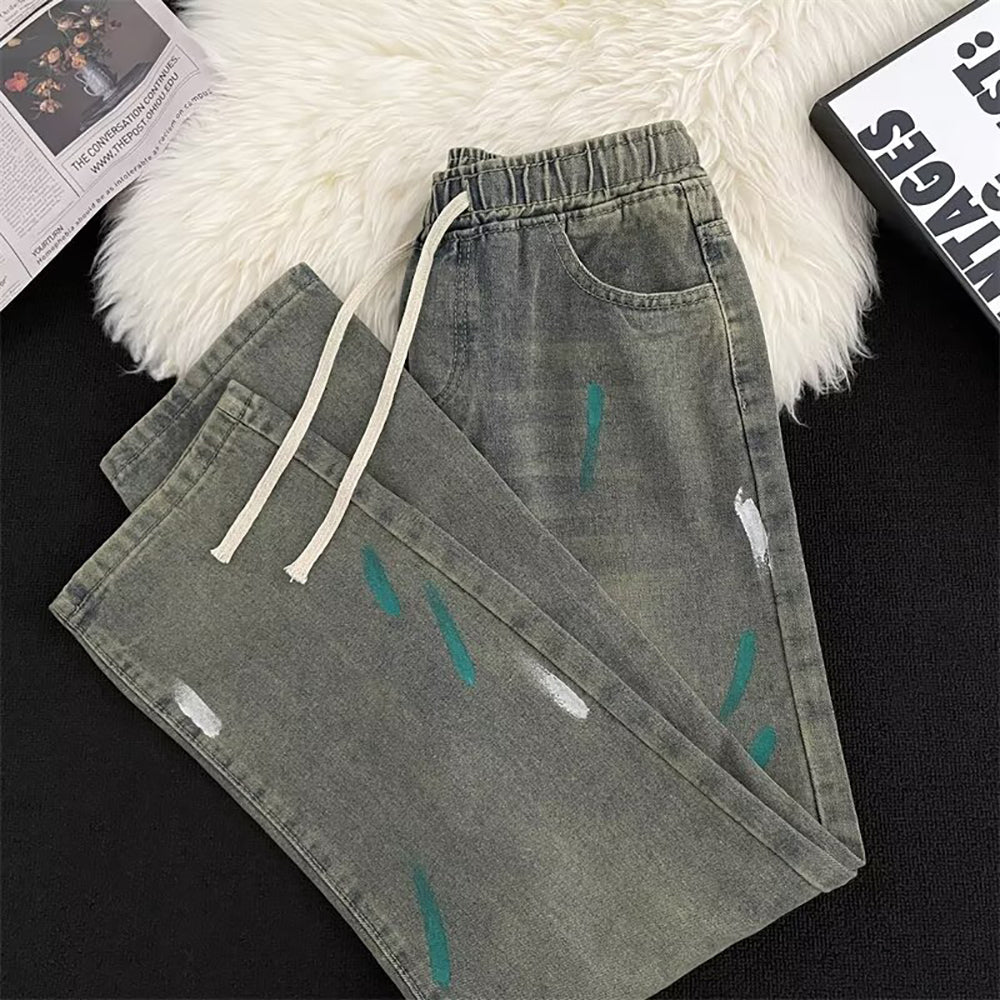 Men Light Fade Printed Stretchable Jeans