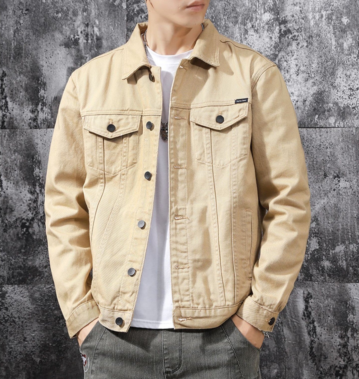 Men Open Front Jacket