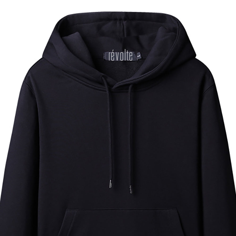 Men Solid Hooded Sweatshirt