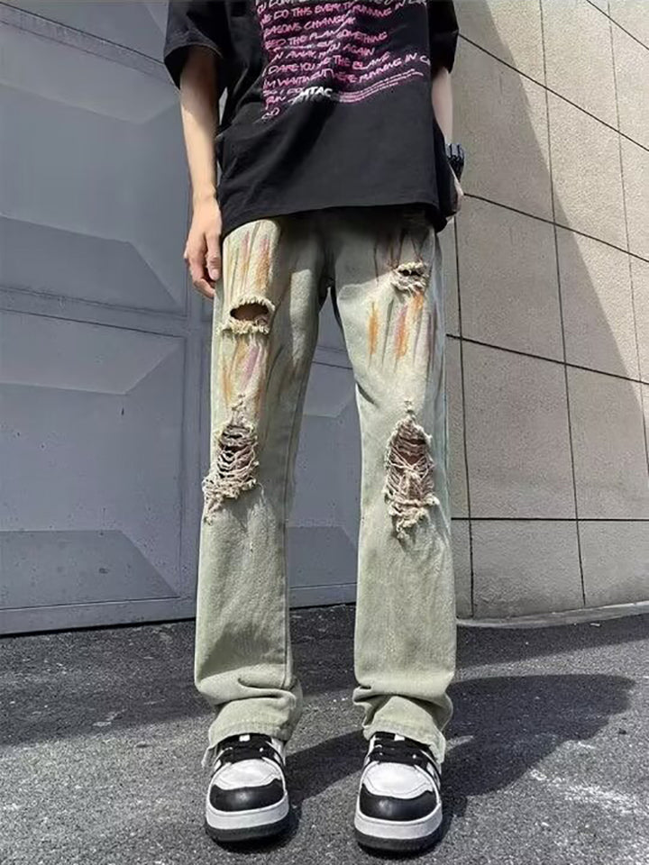 Men Relaxed Fit Distressed Jeans