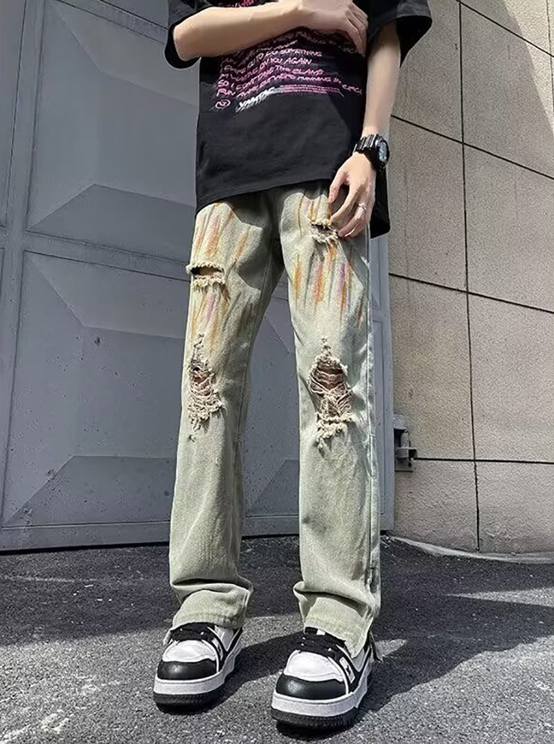 Men Relaxed Fit Distressed Jeans