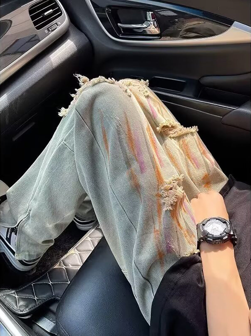 Men Relaxed Fit Distressed Jeans