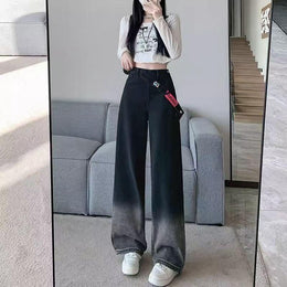 Women Wide Leg High-Rise Light Fade Jeans