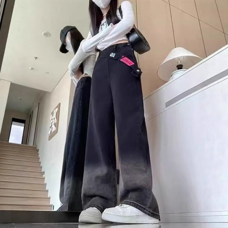 Women Wide Leg High-Rise Light Fade Jeans