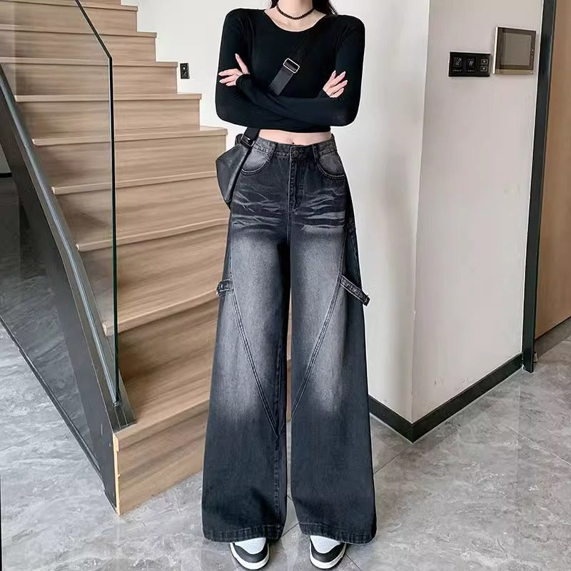 Women Baggy Fit Mid-Rise Light Fade Jeans