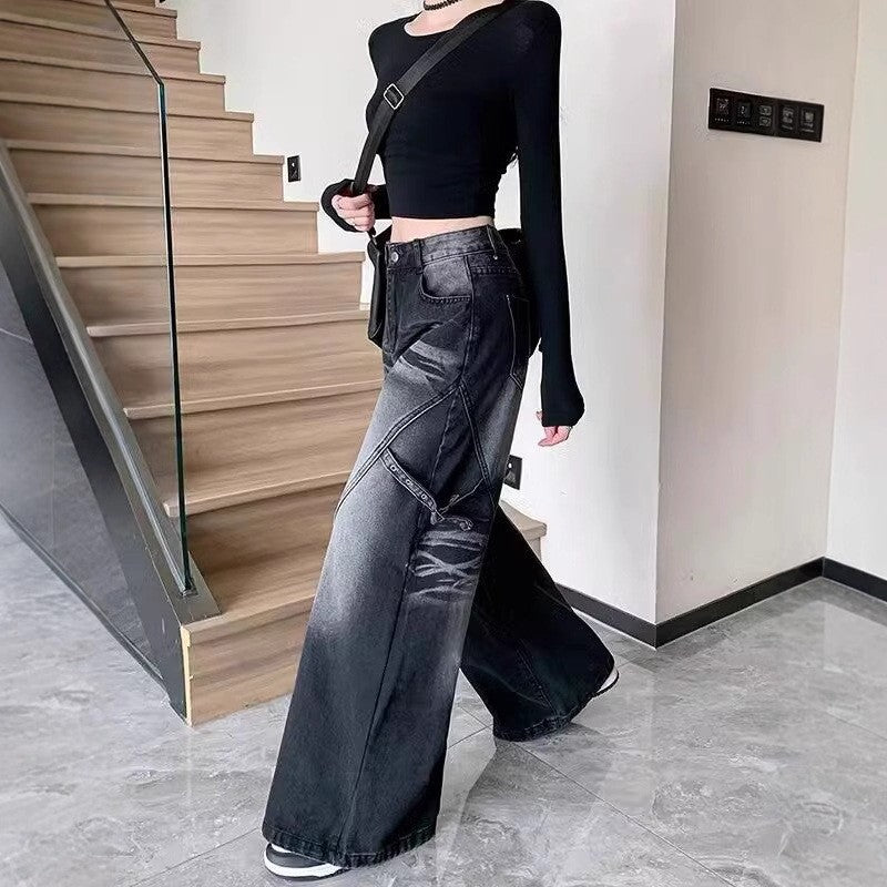 Women Baggy Fit Mid-Rise Light Fade Jeans