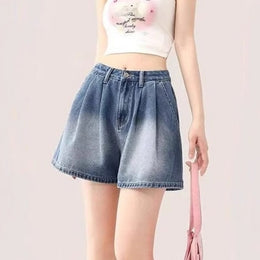 Women Loose Fit Denim Shorts