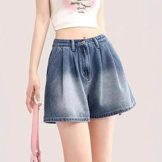 Women Loose Fit Denim Shorts