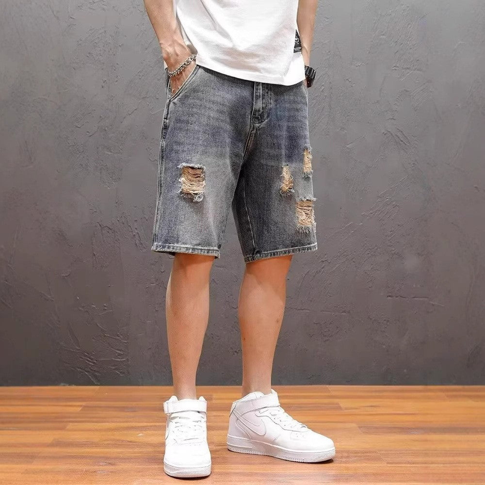 Men Regular Fit Knee Length Denim Shorts