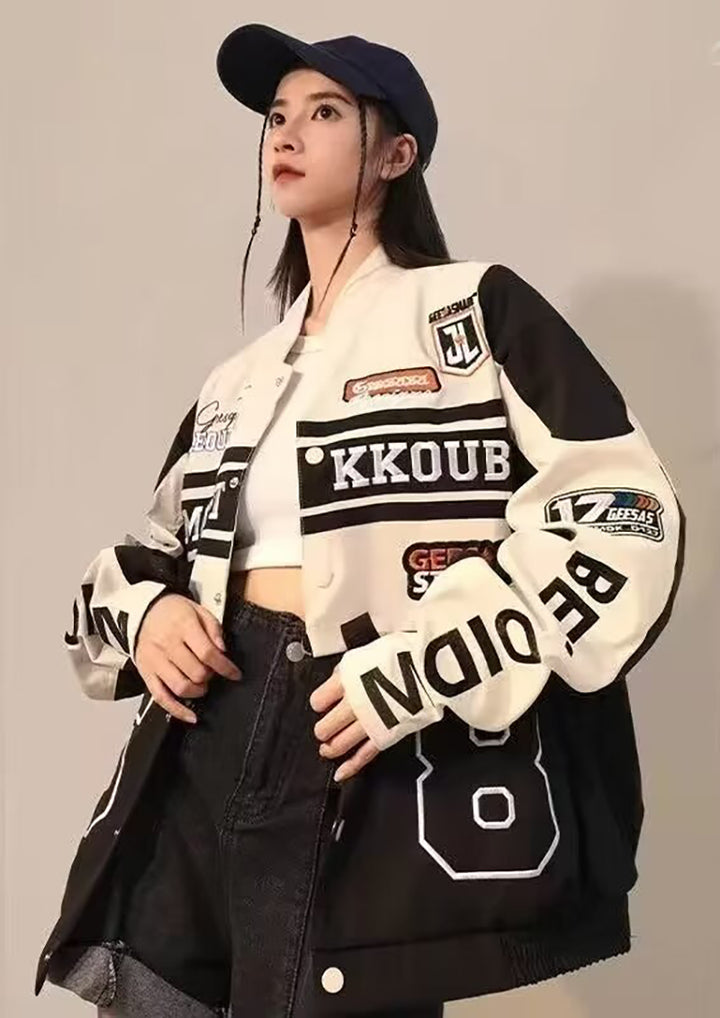Men Regular Typography Jacket