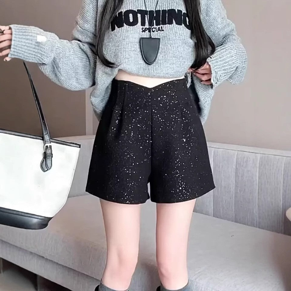 Women Embellished Hot Pants Technology Shorts