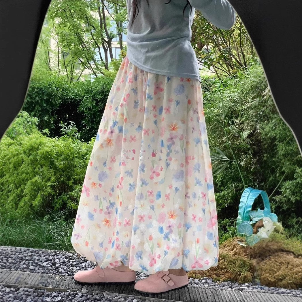 Women Printed Mid-Rise Relaxed Fit Pleated Culottes Trousers