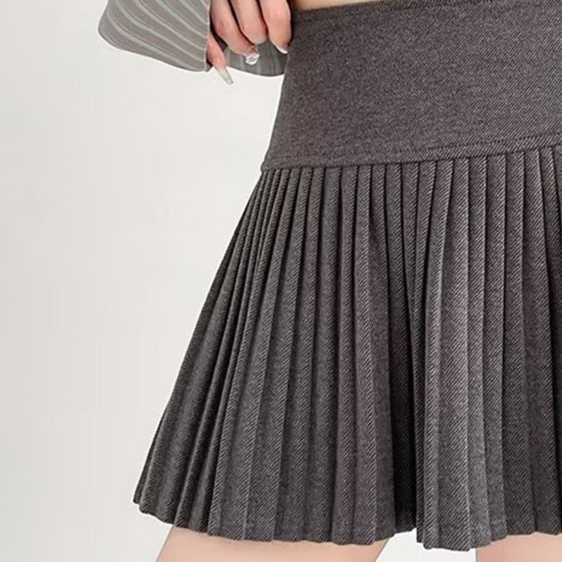 Solid Peplum Skirt