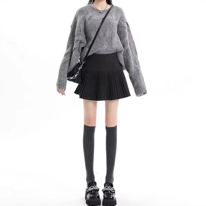 Solid Peplum Skirt