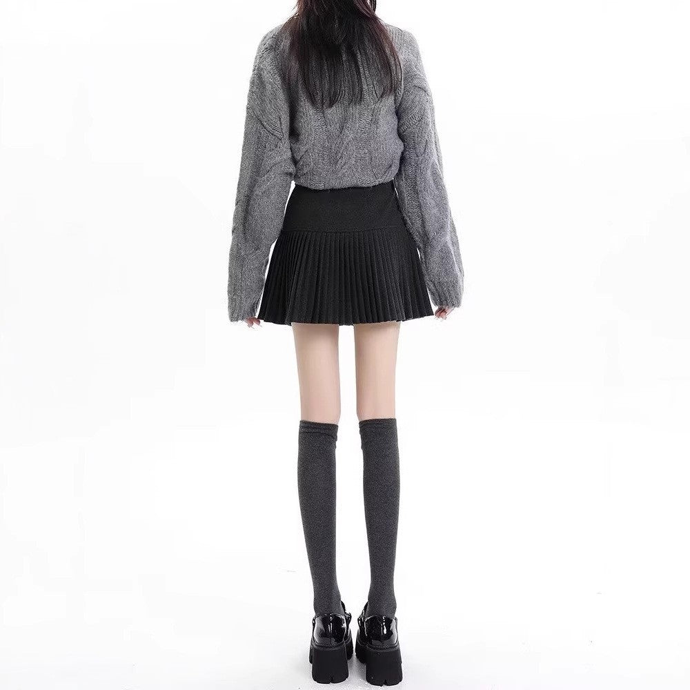 Solid Peplum Skirt