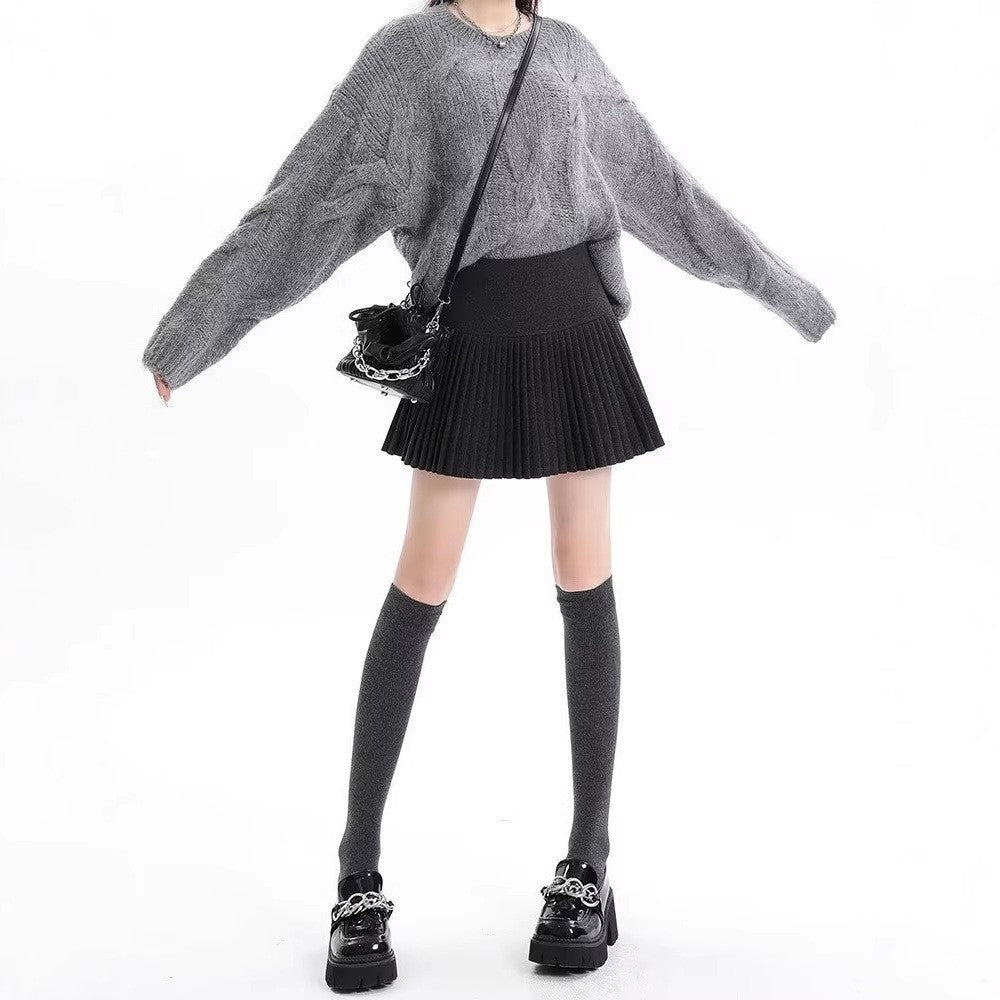 Solid Peplum Skirt