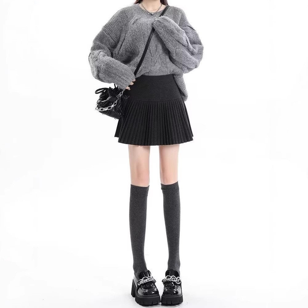 Solid Peplum Skirt