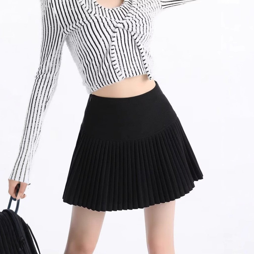 Solid Peplum Skirt