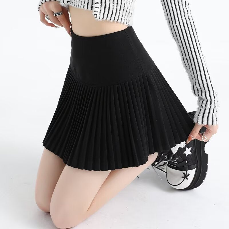 Solid Peplum Skirt